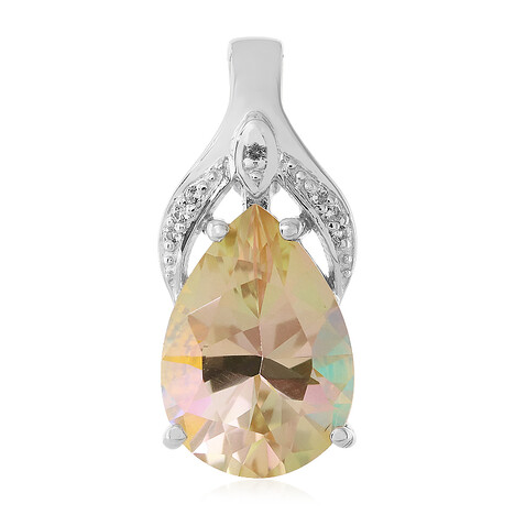 Luna-Quarz-Silberanhänger