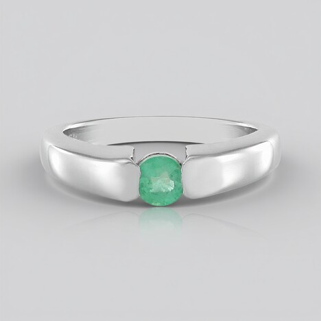 Anello in argento con Smeraldo Russo