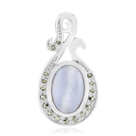 Ciondolo in argento con Agata Lace Blu (Annette classic)