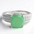 Anello in argento con Calcedonio Verde