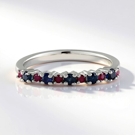 Anello in argento con Zaffiro Blu
