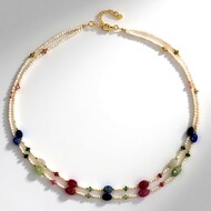 Collana in argento con Zaffiro Fancy (Riya)