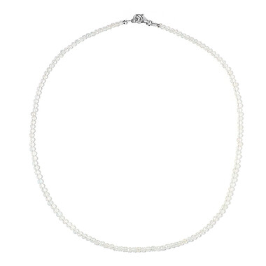 Collana in argento con Topazio Bianco