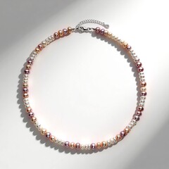 Collana in argento con Perla d'Acqua Dolce Rosa