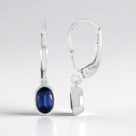 Orecchini in argento con Cianite del Nepal