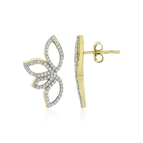 Gouden oorbellen met Loepzuivere (F) Diamanten (LUCENT DIAMONDS)