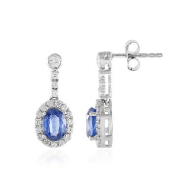 Pendientes en plata con Cianita