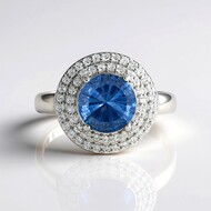 Anello in argento con Fluorite Cangiante (MONOSONO COLLECTION)