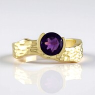 Anillo en plata con Amatista (MONOSONO COLLECTION)