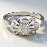 Anillo en plata con Espectrolita