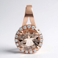Gouden hanger met een AAA Morganiet