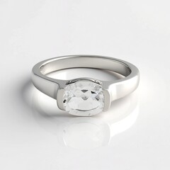 Anello in argento con Topazio Bianco