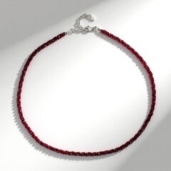 Collana in argento con Granato Mozambico