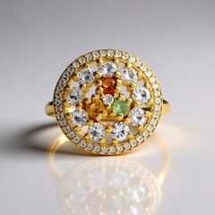 Anello in argento con Zaffiro Bianco
