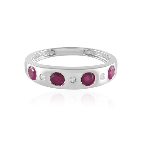 Anillo en plata con Rubí de Madagascar