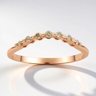 Anello in argento con Diamante Rose de France VS1 di Argyle (Annette)