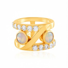 Anillo en plata con Ópalo de Welo (de Melo Essence)