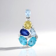 Ciondolo in argento con Cianite del Nepal