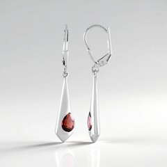 Orecchini in argento con Granato Mozambico