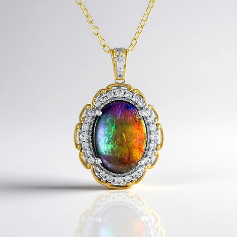 Collana in argento con Ammolite (Gems en Vogue)