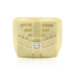 Weißer Topas-Silberring