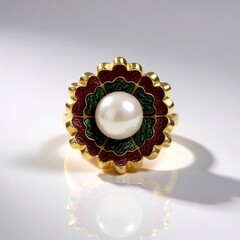 Anello in argento con Perla d'Acqua Dolce Bianca (Adela Silber)