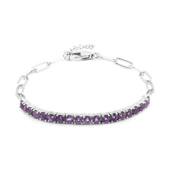 Brazalete en plata con Amatista