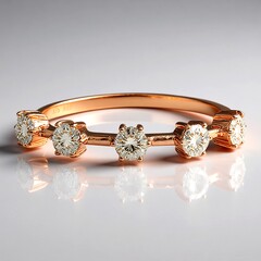 Anello in oro con Diamante Rose de France SI1 di Argyle