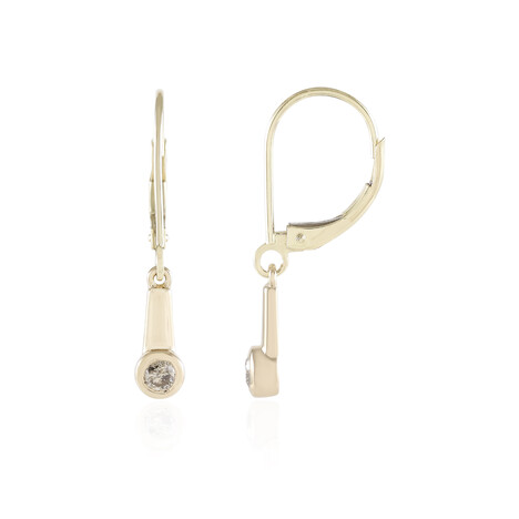 I2 Schokoladen-Brillant-Goldohrringe (SUHANA)