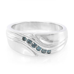 Anello in argento con Diamante Blu Royal