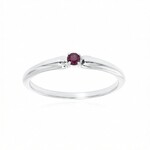 Gouden ring met een I2 paarse diamant