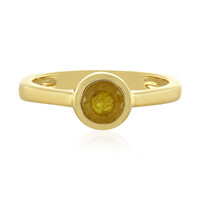 Gelber Madagaskar-Saphir-Silberring