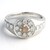 Anello placcato in platino con Apatite Rossa