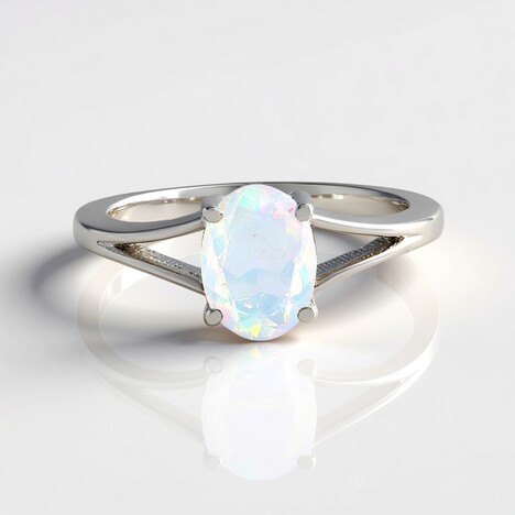 Anello in argento con Opale di Welo