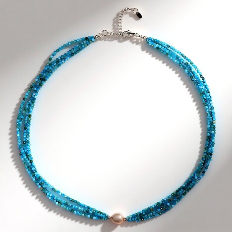 Collana in argento con Perla d'Acqua Dolce Bianca