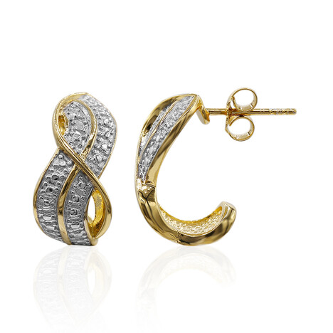 Pendientes en plata con Diamante PK (I)