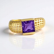 Anillo en plata con Amatista (Ornaments by de Melo)