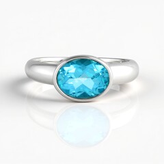 Anello in argento con Topazio Blu Paraiba