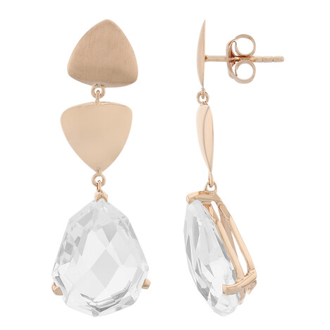 Weißer Quarz-Silberohrringe (TPC)