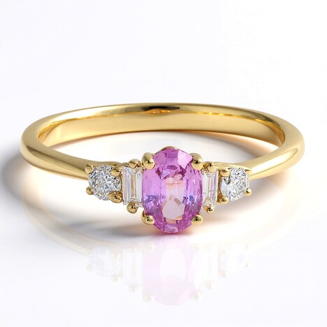 Bague en or et Saphir parme (CIRARI)