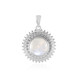 Pendentif en argent et Pierre de Lune arc-en-ciel