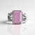 Anello in argento con Calcedonio Lavanda