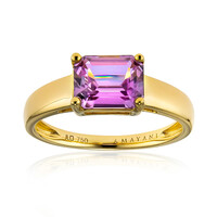 Pinkfarbener Diaspor-Goldring (AMAYANI)
