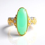 Anello in argento con Calcedonio Laguna (Gems en Vogue)