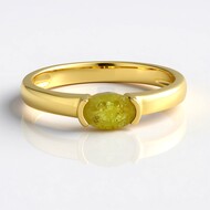 Anillo en plata con Zafiro amarillo de Madagascar