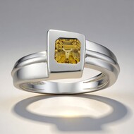 Yellow Zircon Silver Ring (SAELOCANA)