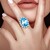 Anillo en plata con Topacio azul cielo