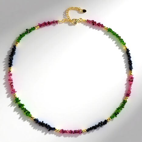 Collana in argento con Ematite Dorata (Riya)