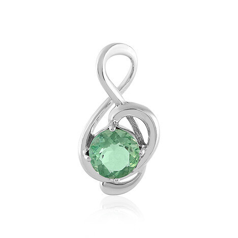 Ciondolo in argento con Fluorite Petrolio del Belgio