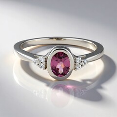 Anello in argento con Granato Malaya